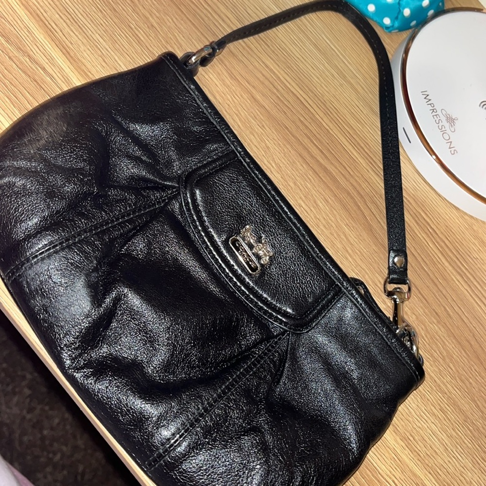 Black coach wristlet